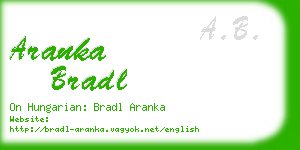 aranka bradl business card